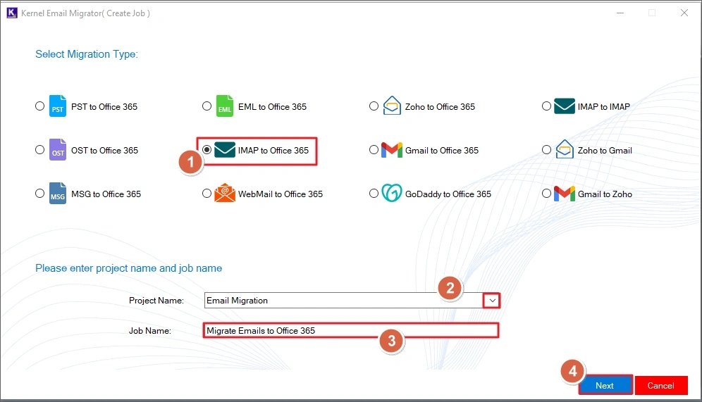 select the project name using the dropdown