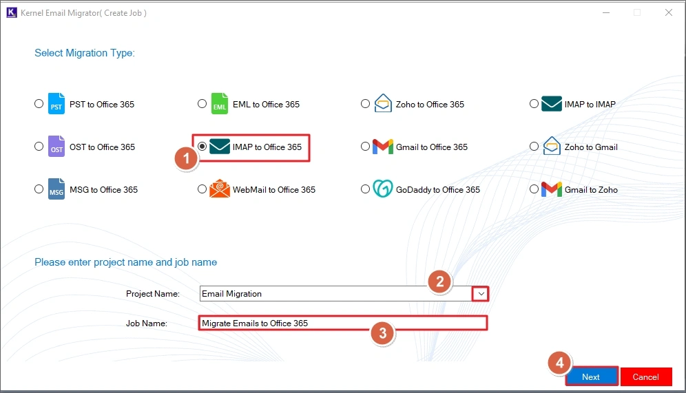 select the project name using the dropdown