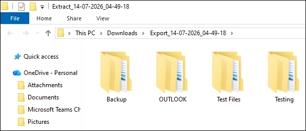 Go to folder and access all your emails