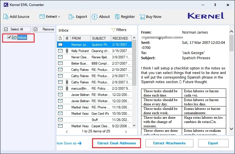 Extract Email Addresses