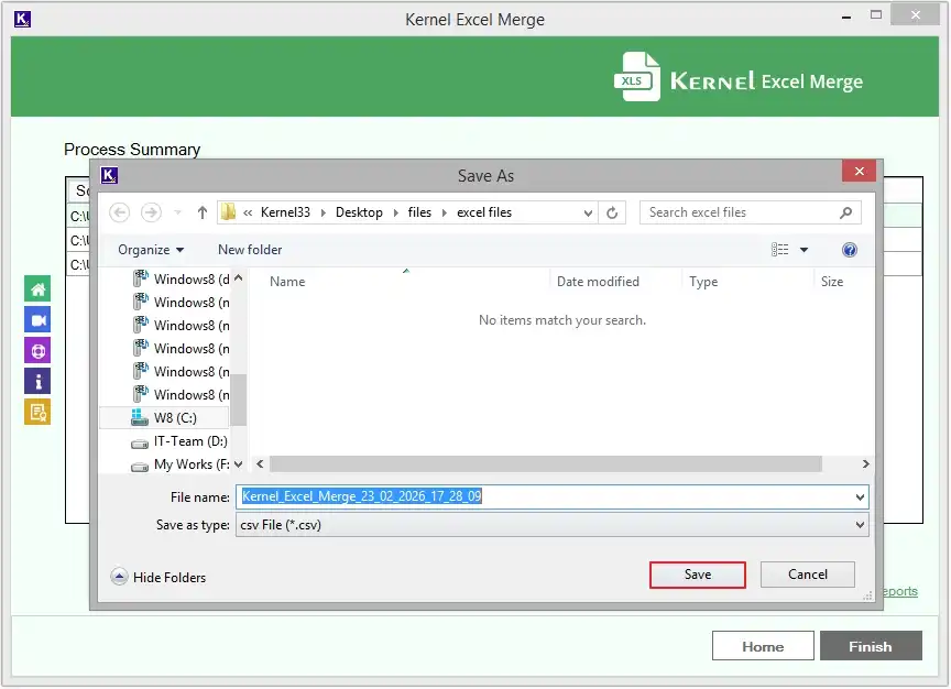 provide file name and click save