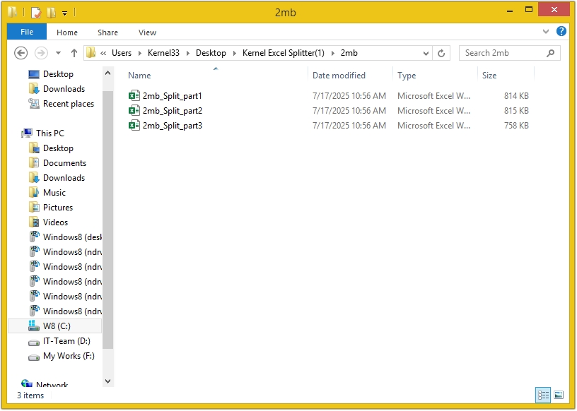View excel file