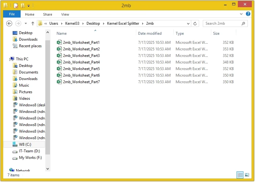 View excel sheets