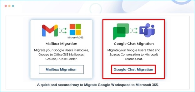 Choose Google Chat Migration