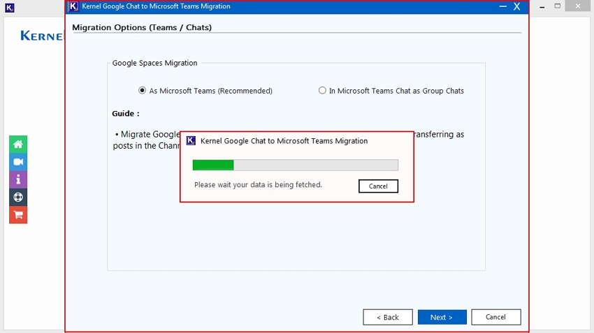 Fetch the Google Chat Spaces & Microsoft Teams Channel