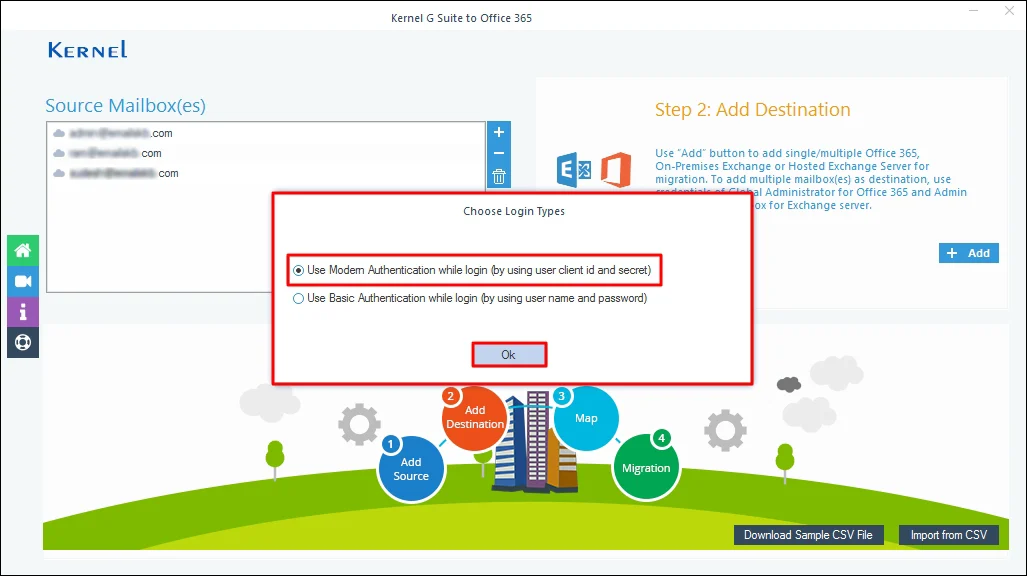 Use Modern Authentication