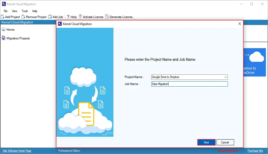 click on the Google Drive to Dropbox tile