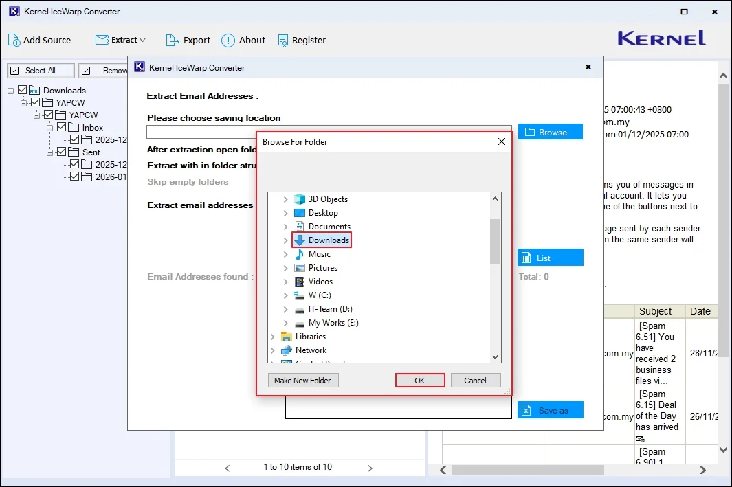 Select a specific location