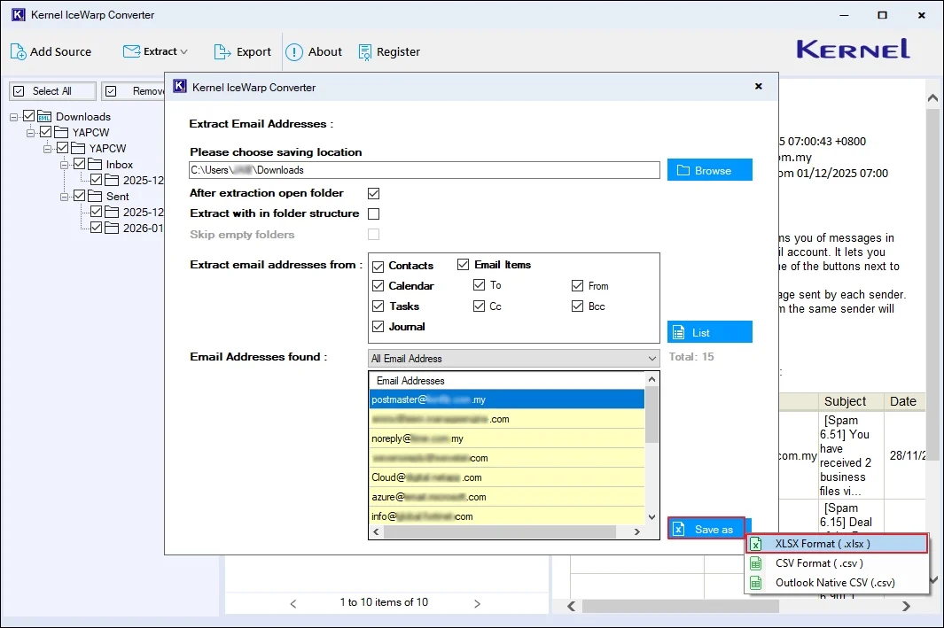 Extraction Completed