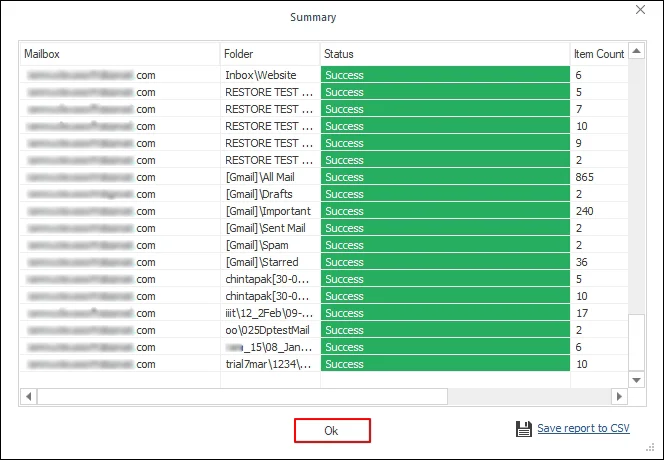 end the backup process