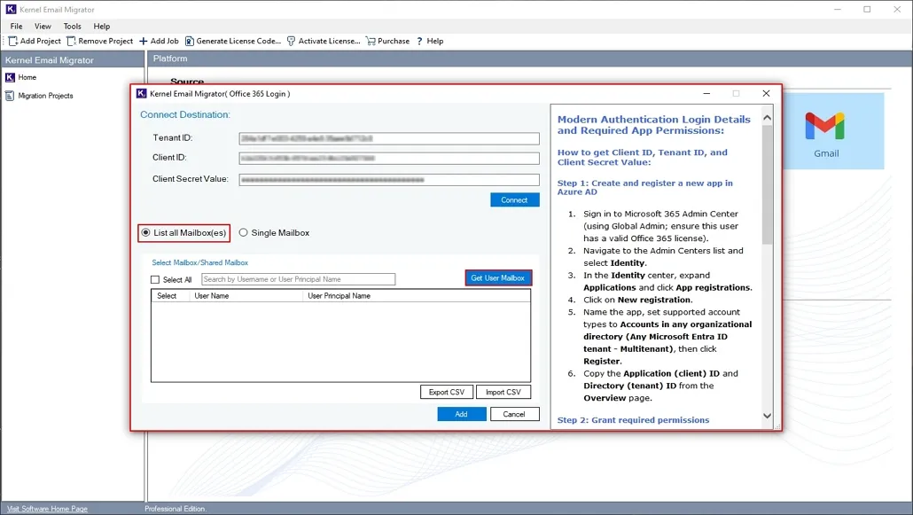 add an admin mailbox
