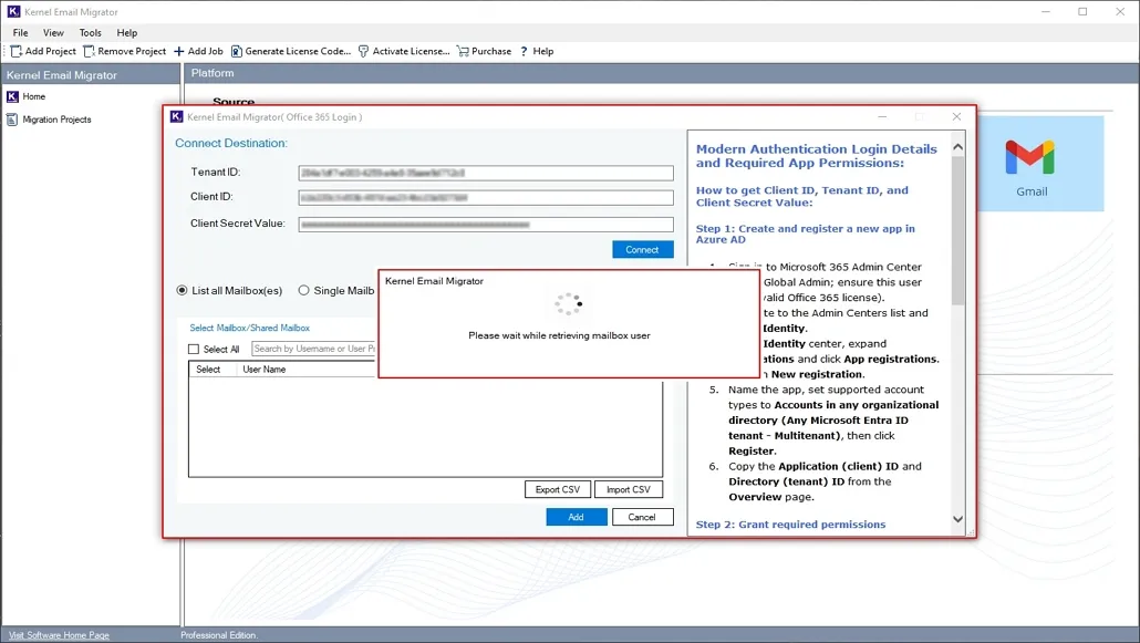 admin Office 365 account