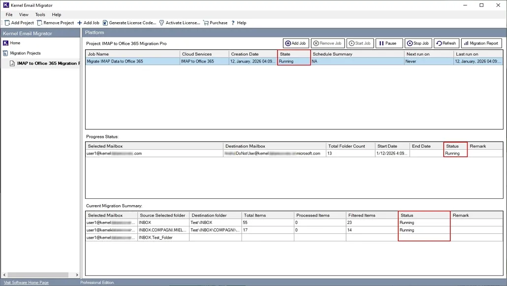 view Progress Status