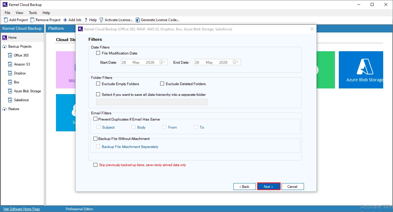 Backup IMAP Mailboxes