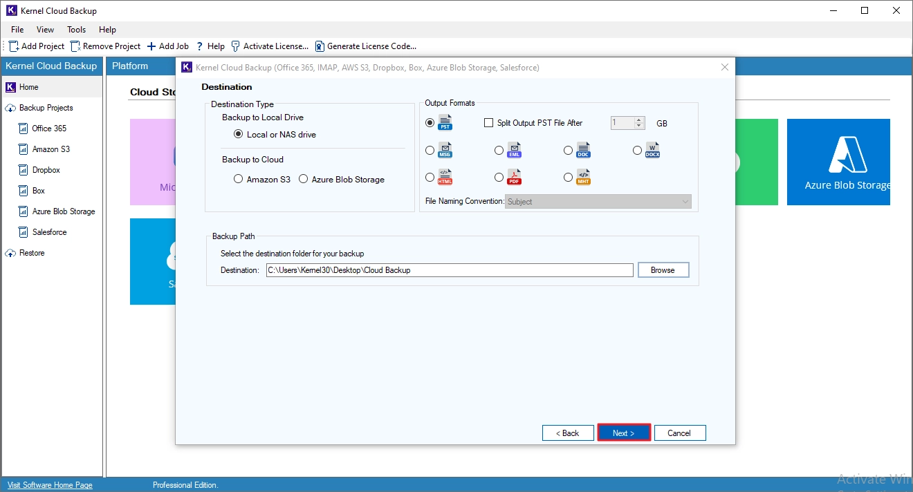 Backup IMAP Mailboxes