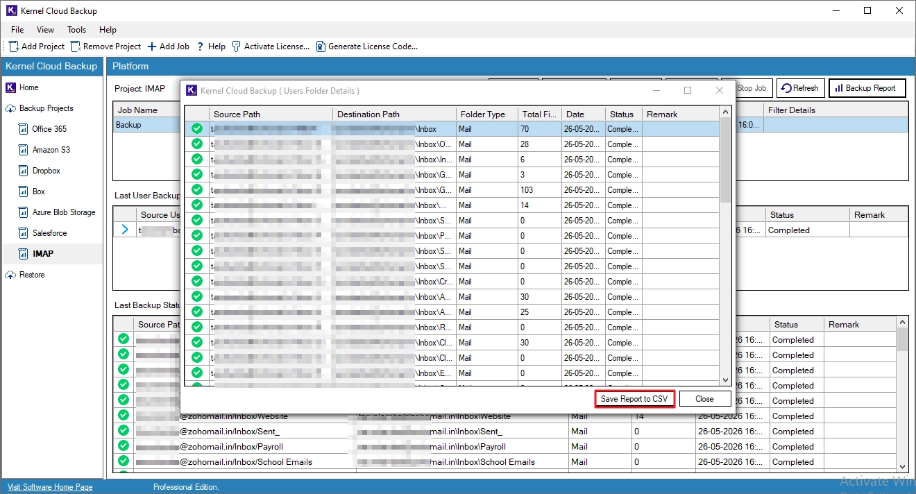 Backup IMAP Mailboxes