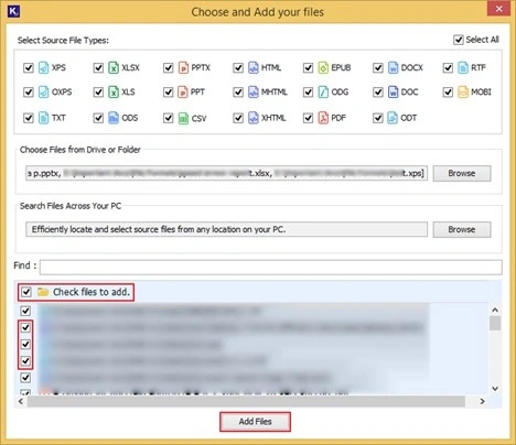 choose source file type