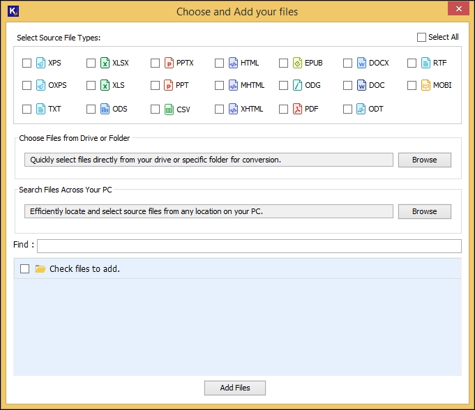 choose & add files