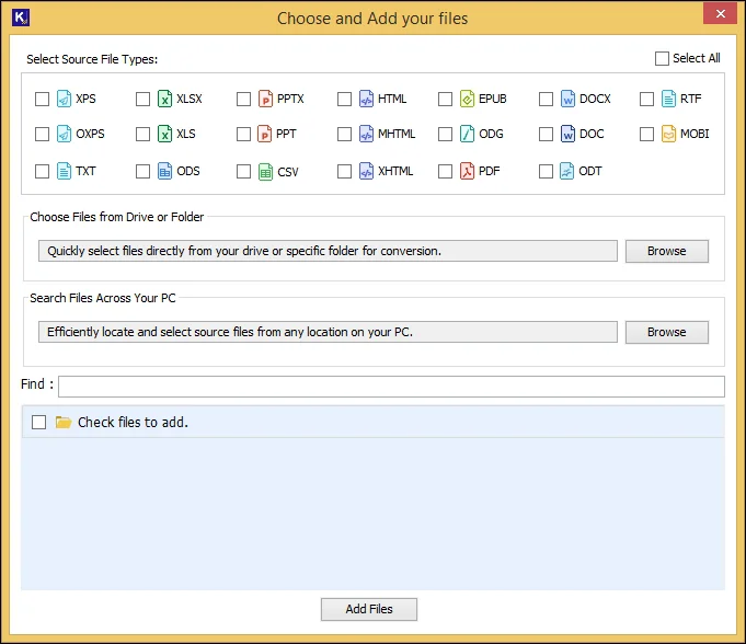 choose & add files