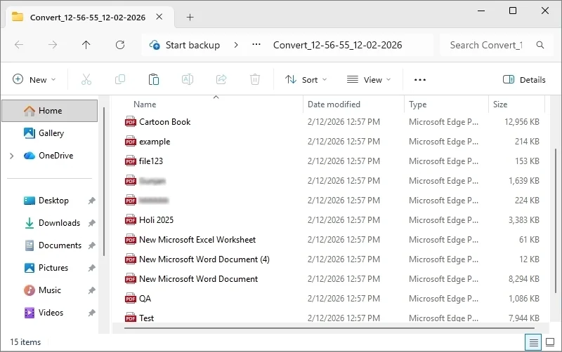The tool will redirect you to the folder where converted files