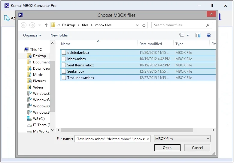 Click on Export option