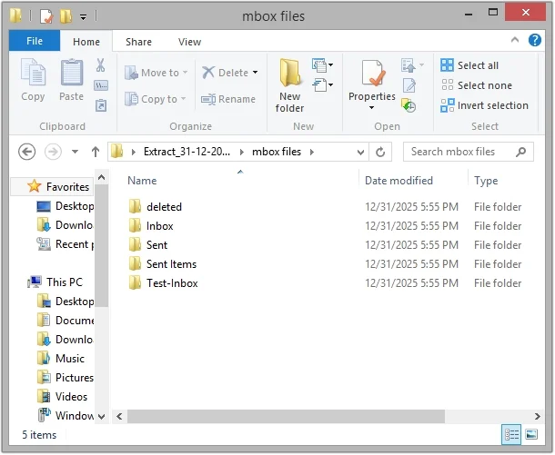Click on Export option