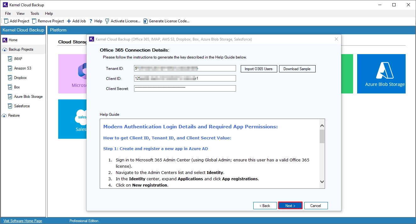 Backp Microsoft 365