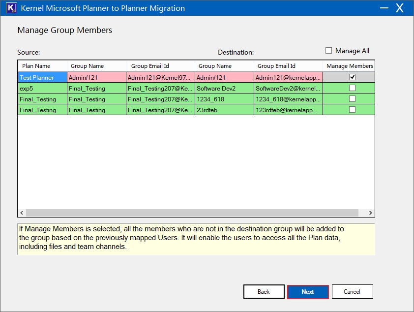 Click Next to start the Migration