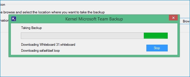 Now backup process begins