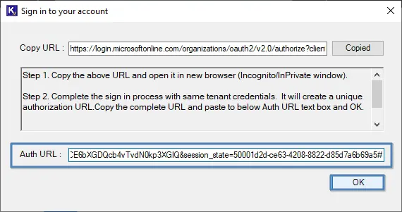 Now paste this Auth URL