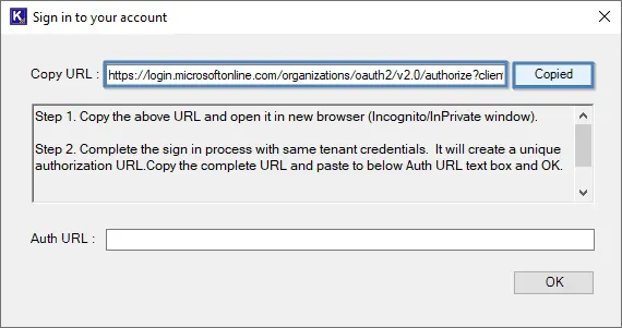 copy the given URL