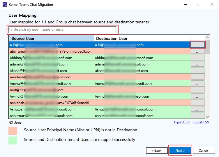Click on the three dots (…) to map Source User