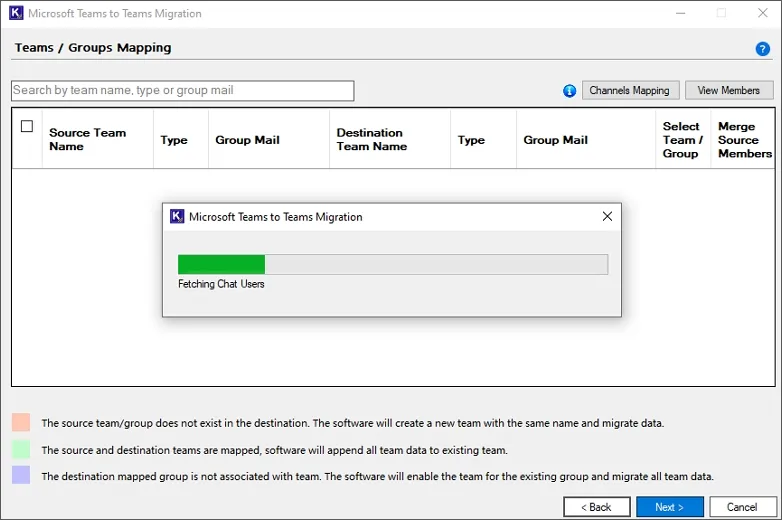 fetching Teams data
