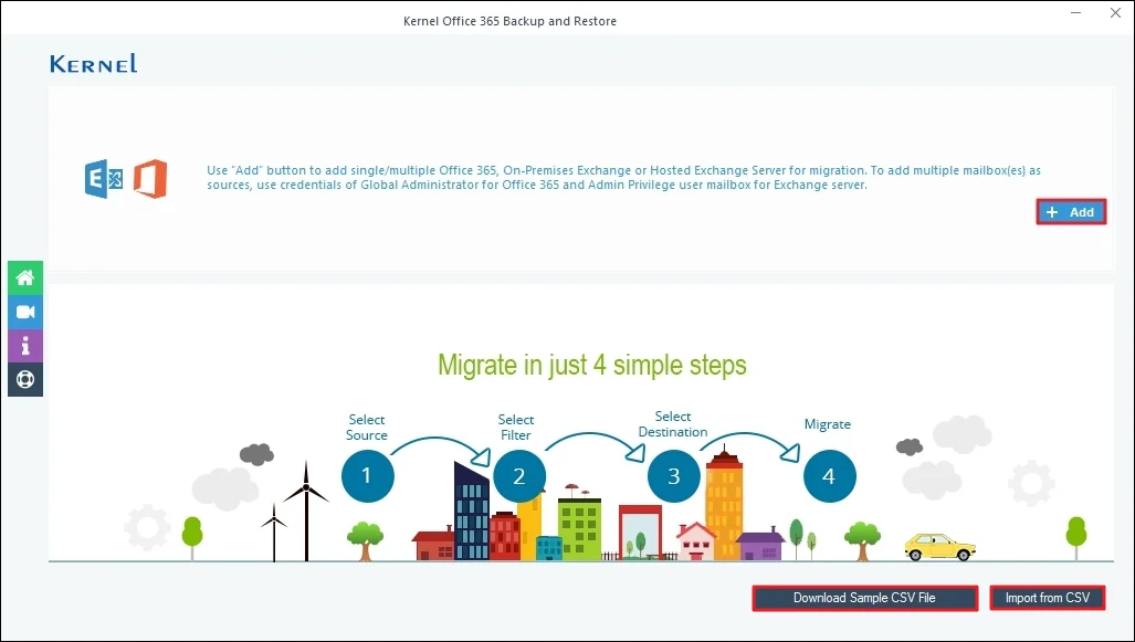 Map Exchange Server/Office 365 account