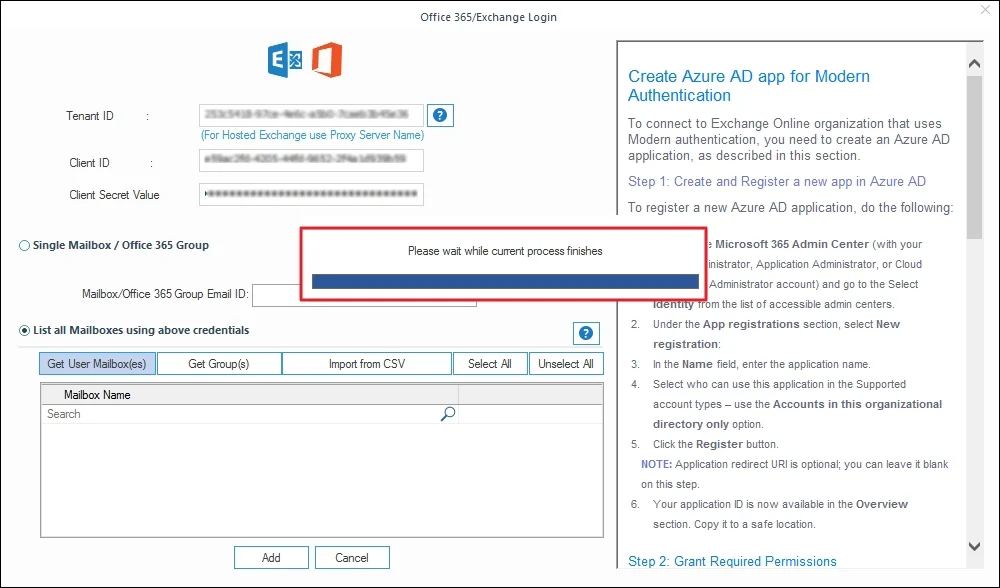 Retrieving all mailboxes associated with the account 
