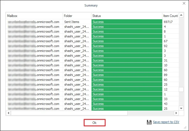 click OK to end the backup process