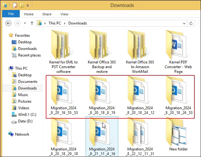 Access saved PST files
