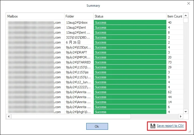 Download, Save report to CSV 