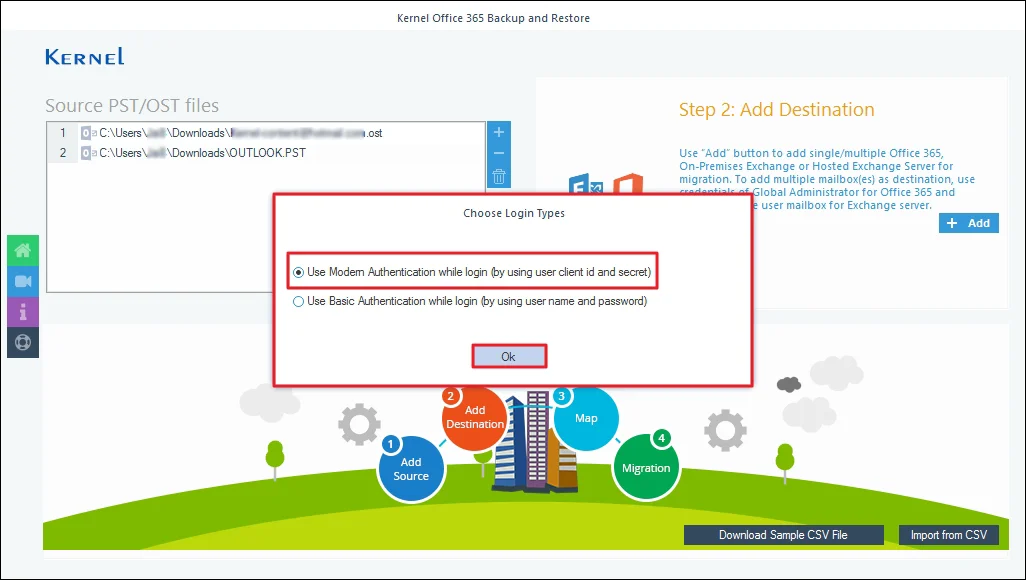 Use Modern Authentication