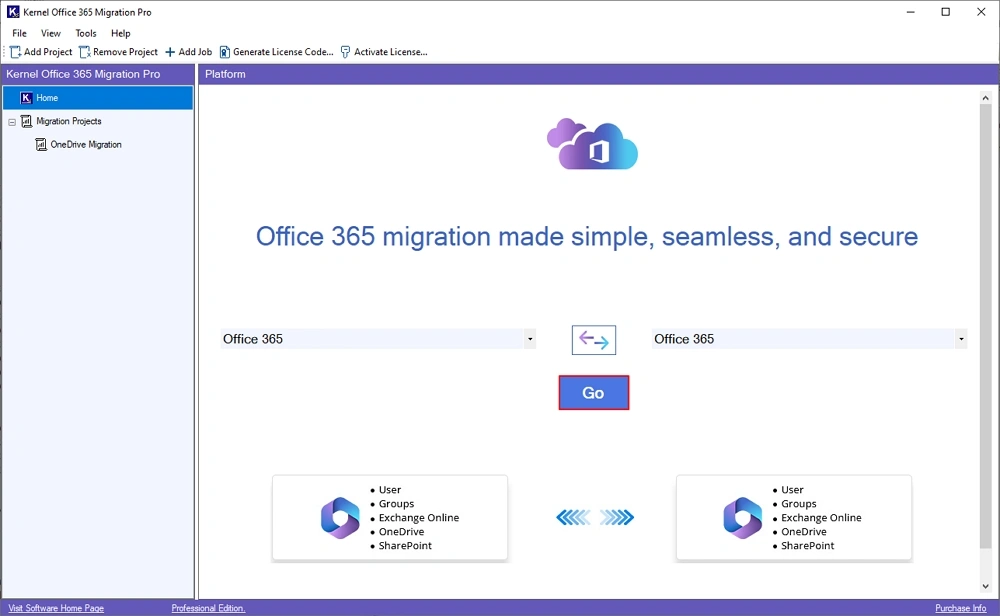 Go under the Office 365
