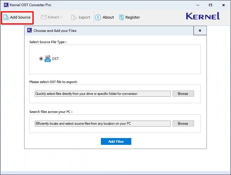 add source to add ost