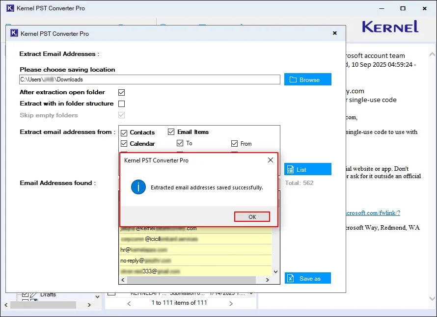 Save your exported data
