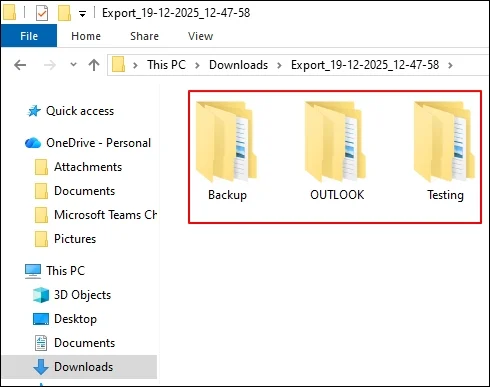 Navigate you to the exported file