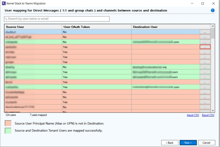 software will automatically map users.