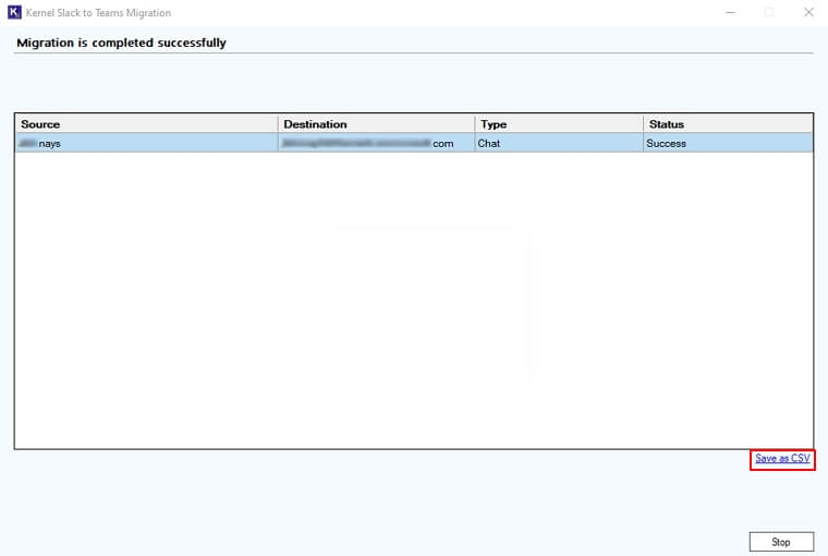 Save as CSV
