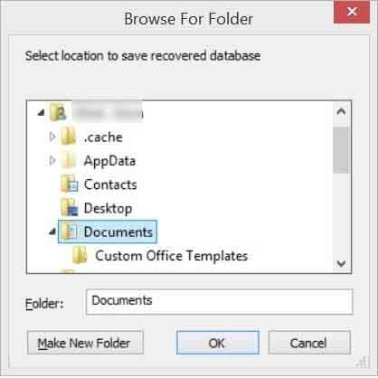 Select a folder and click OK