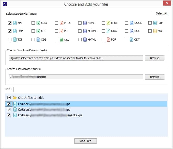 add xps files