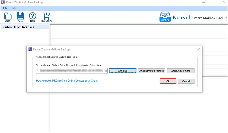 Add zimbra TGZ file