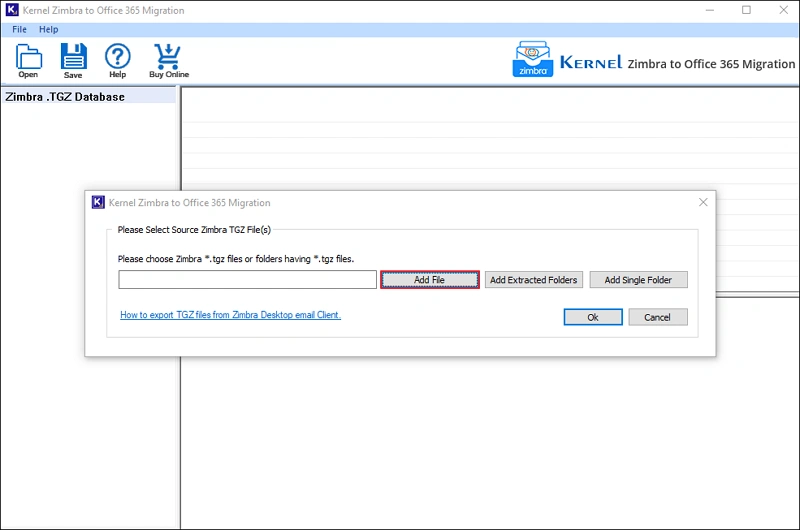 Click Add file button for .tgz