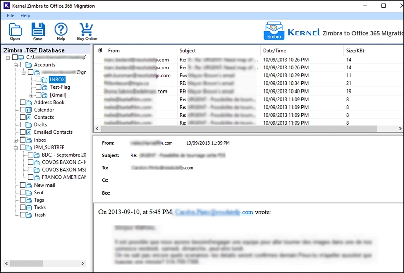 Preview .tgz emails